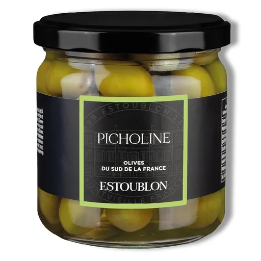 Zelené olivy PICHOLINE 200 g, Estoublon