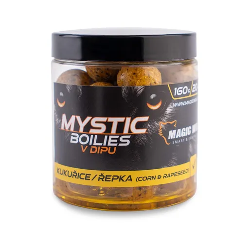 Magic Wolf Boilies v dipu Mystic 160g - Kukuřice / řepka 24mm,Magic Wolf Boilies v dipu Mystic 160g - Kukuřice / řepka 24mm