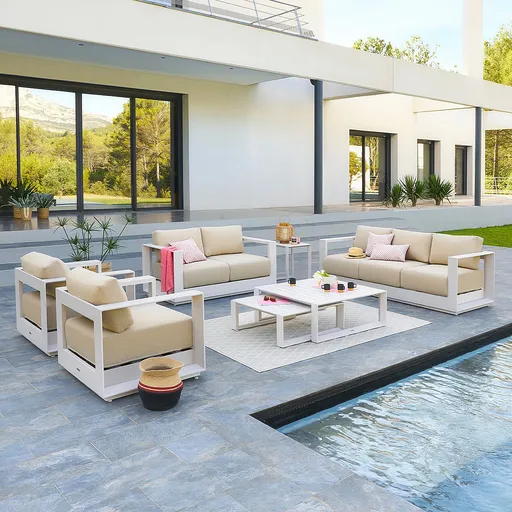 Hliníková sestava pro 7 osob MADRID (cappuccino)