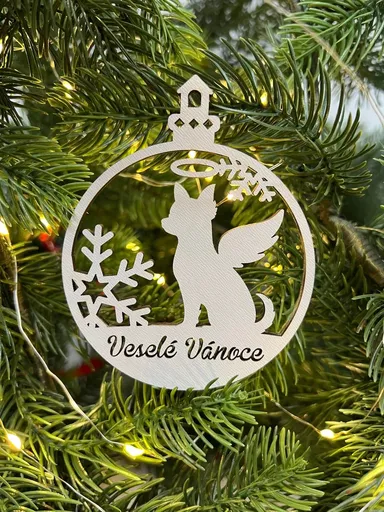 Vsepropejska Vánoční baňka s čivavou – ozdoba na stromeček Typ: Baňka 2