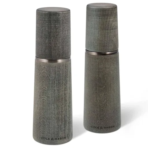 Sada mlýnků na sůl a pepř MARLOW 18 cm, sada 2 ks, šedá, dřevo, Cole