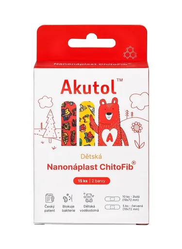 Akutol Nanonáplast ChitoFib® dětské balení 15 ks