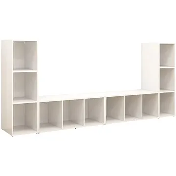 SHUMEE 4 ks bílá s vysokým leskem 107 × 35 × 37 cm (3080039)