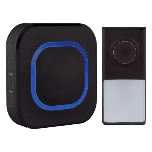 Solight bezdrátový zvonek, do zásuvky, 250m, černý, learning code 1L49B