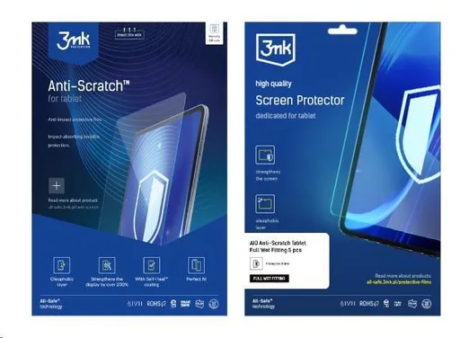 3mk All-Safe - AIO fólie Anti-Scratch Full Wet Fitting Tablet, 5 ks
