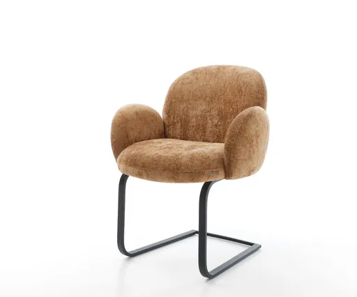 Jídelní židle Nube-Flex s područkami žinylka rezavá konzolová