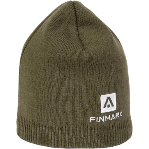 Finmark WINTER HAT Zimní pletená čepice, khaki, velikost UNI