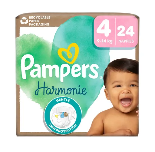 Pampers Harmonie vel. 4 9–⁠⁠⁠⁠⁠⁠14 kg dětské pleny 24 ks