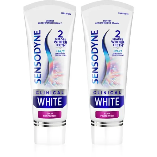 Sensodyne Clinical White Stain Protector bělicí zubní pasta 2x75 ml