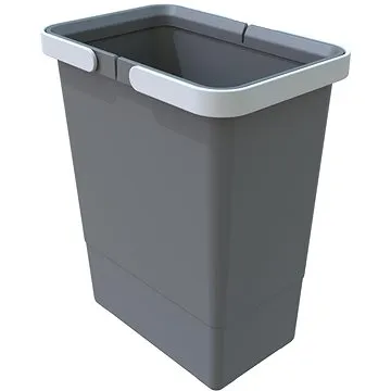 Elletipi Plastový koš s rukojeťmi SMALL, 6 L, šedý, 28 x 15 x 22,5 cm (PTM SP28 C97 M)