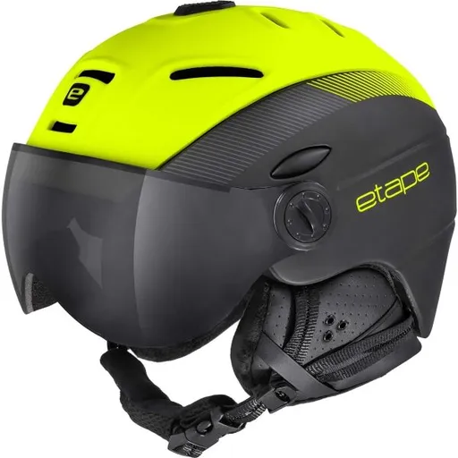 Etape COMP PRO Unisex lyžařská přilba s visorem, černá, velikost (55 - 58)