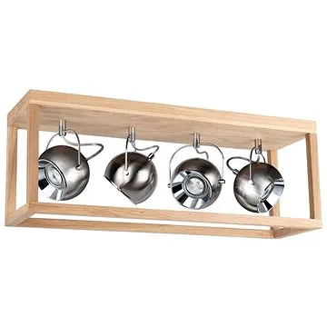 LED Bodové svítidlo ROY 4xGU10/5W/230V matný dub – FSC certifikováno (117275)