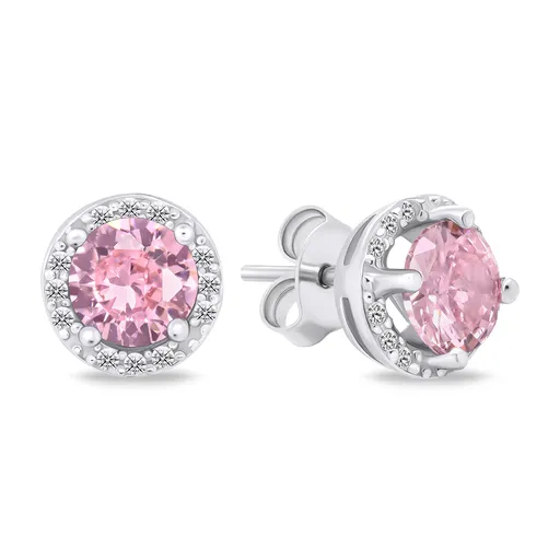 Brilio Silver Blyštivé stříbrné náušnice se zirkony EA601WP