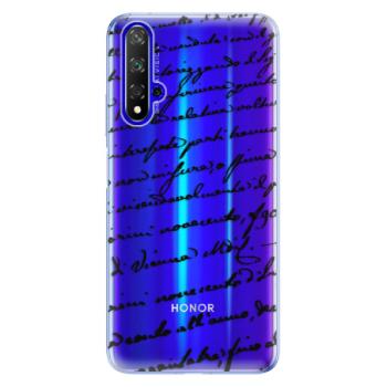 Odolné silikonové pouzdro iSaprio - Handwriting 01 - black - Huawei Honor 20