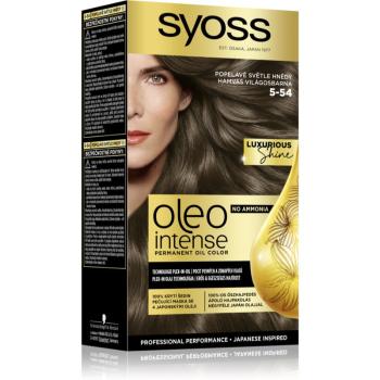 Syoss Oleo Intense permanentní barva na vlasy s olejem odstín 5-54 Světle hnědý 2x50 ml