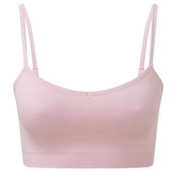 TriDri® Bezšvová športová podprsenka 3D Fit - Svetloružový melír | S