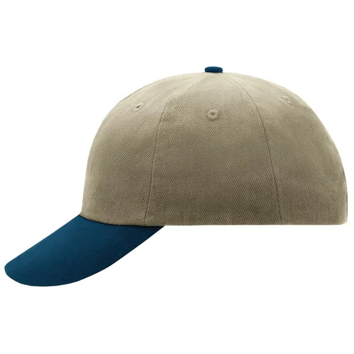 Myrtle Beach (Daiber) Reklamní kšiltovka 6 panelová MB6111 - Světlá khaki / tmavě modrá | uni
