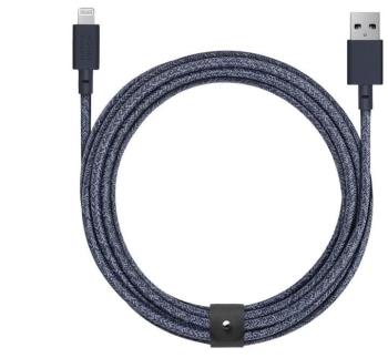 Adatkábel Native Union Belt Cable XL Lightning 3m, indigó