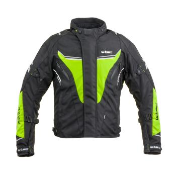 Pánská moto bunda W-TEC Brandon  černá-fluo žlutá  S