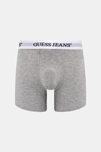 Boxerky Guess Jeans pánské, šedá barva, M4BZ42 KBF92