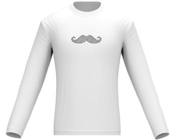 Pánské tričko dlouhý rukáv knír movember