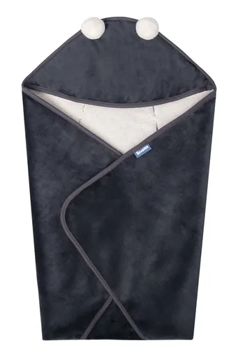 SENSILLO Zavinovačka do autosedačky plyšová, 75x75cm - grafit