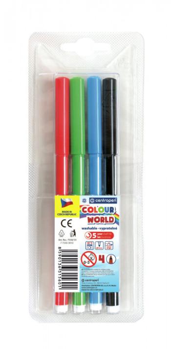 Popisovač Centropen 7550/4 4 farby valcový hrot 1mm