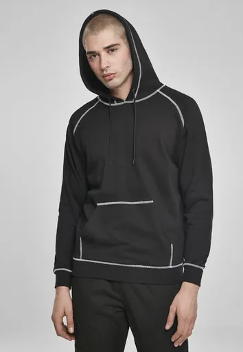 Urban Classics Contrast Stitching Hoody black - S