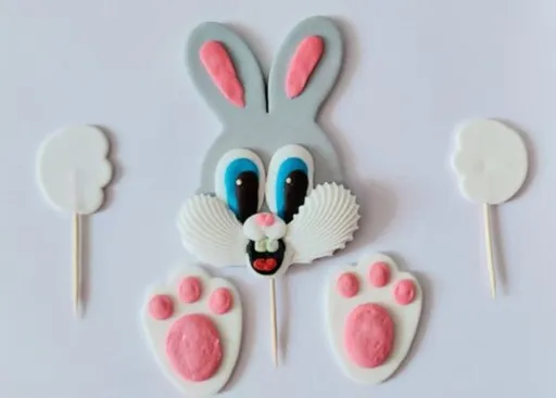 Sada cukrových dekorací Zajíček -