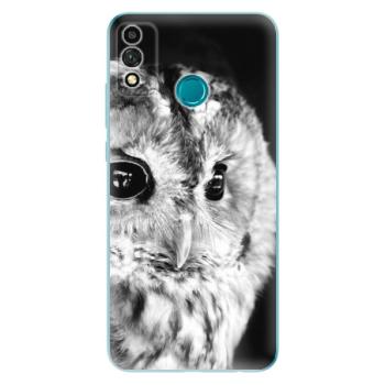 Odolné silikonové pouzdro iSaprio - BW Owl - Honor 9X Lite