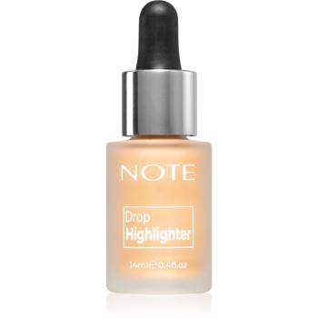 Note Cosmetique Drop Highlighter tekutý rozjasňovač s kapátkem 02 Charming Desert 14 ml