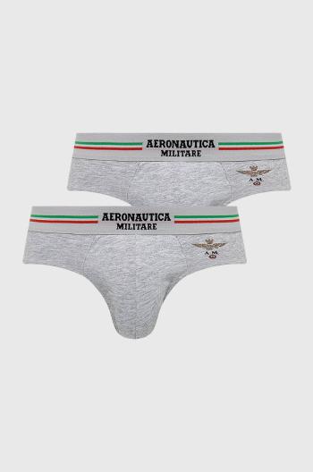 Spodní prádlo Aeronautica Militare (2-pack) pánské, šedá barva, AM1USL001