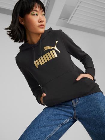 Puma ESS+ Metallic Logo Hoodie TR Mikina Černá