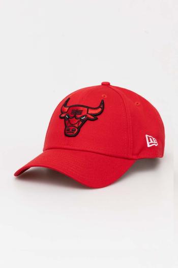 Bavlněná baseballová čepice New Era červená barva, s aplikací, CHICAGO BULLS