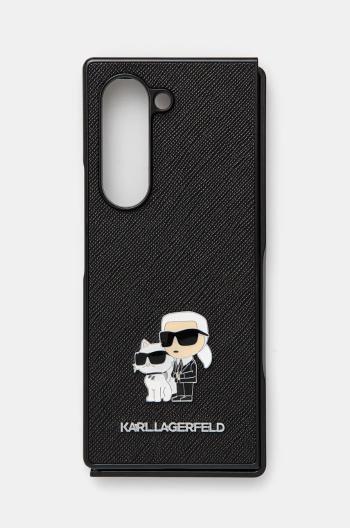 Obal na telefon Karl Lagerfeld Z Fold6 F956 černá barva, KLHCZFD6SAPKCNPK