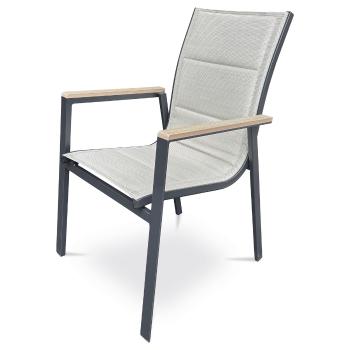 Autronic Scaun de grădină, aluminiu, textil, bej, AZC-S1110 BK