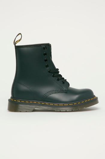 Kožené workery Dr. Martens 1460 dámské, tmavomodrá barva, na plochém podpatku, 11822411