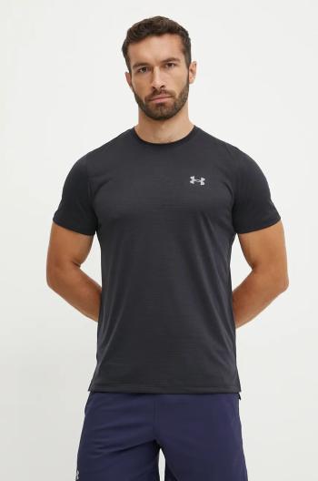 Bežecké tričko Under Armour Launch čierna farba, jednofarebné, 1382582