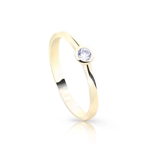 Cutie Jewellery Jemný zlatý třpytivý prsten Z8006-10-X-1 63 mm