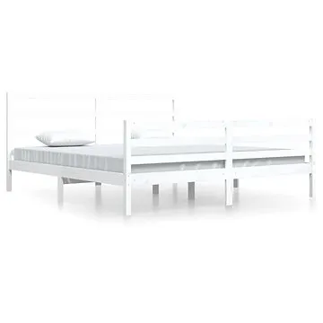 Rám postele bílý masivní borovice 200 × 200 cm, 3105027 (3105027)