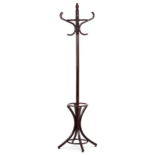 Dřevěný stojanový věšák tmavě hnědá, 185 cm