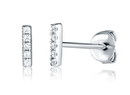 JVD Stříbrné náušnice Tyčinky se zirkony SVLE3004X61BI00