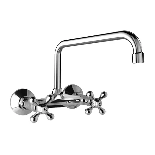 Mereo Retro Viktoria baterie dřezová, nástěnná, 100 mm, s U ramínkem trubkovým ø 18 mm 230 mm CBL301A04