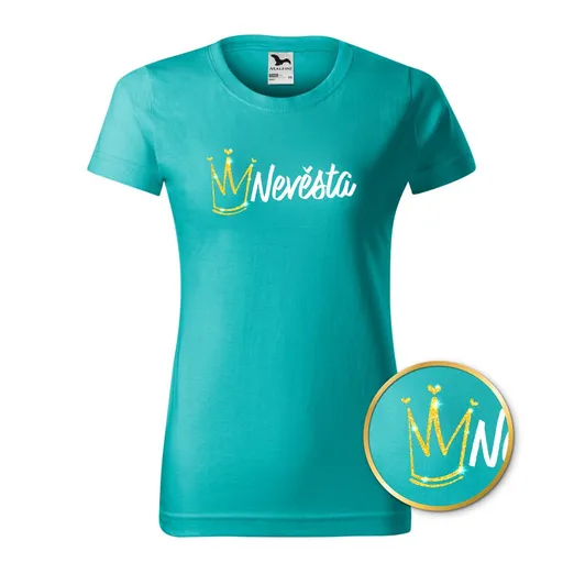 Bontis Tričko Nevěsta TŘPYTIVÁ KORUNKA - Emerald | L
