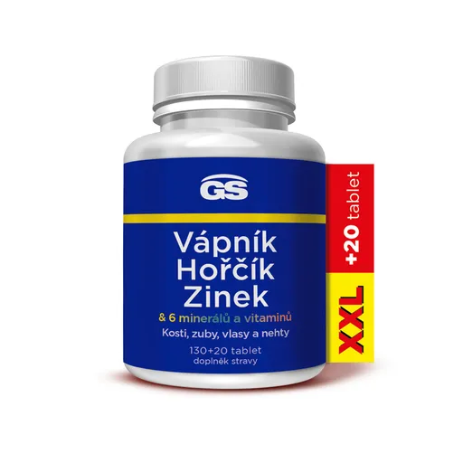 GreenSwan GS Vápník hořčík zinek 130 + 20 tablet XXL
