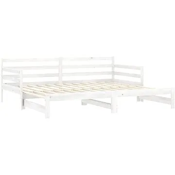 Výsuvná válenda 2 × (90 × 200) cm bílá masivní borovice, 3083660 (3083660)