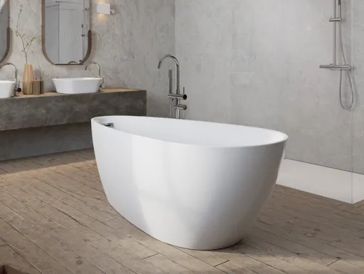 BESCO Volně stojící vana GOYA A-LINE bílá Barva Bílá, Barva sifonu Bílá, Rozměr vany 160 x 73  VANGOYAA160W