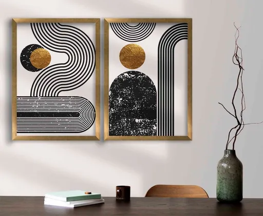 Dekorativní rámovaný obraz z MDF (2 kusy) 2P3853NISCT-015