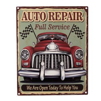 Barevná antik nástěnná kovová cedule Auto Repair - 20*1*25 cm 6Y5131