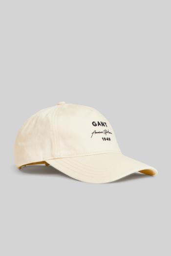 KŠILTOVKA GANT LOGO SCRIPT COTTON TWILL CAP CREAM